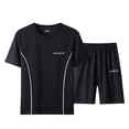 thumbnail image 1 of CLOISE 2 Piece Workout Sets for Men Outfits Lounge Sets Short Sleeve Button down Shirts Shorts Matching Summer Clothes, 1 of 6