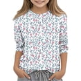 thumbnail image 1 of CLOISE 3/4 Sleeve Kids Shirts Girls Boys Youth Crew Neck Tops Print Outfits Fall Winter Clothes Pink 3-12T, 1 of 6
