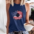 thumbnail image 1 of CLOISE American Flag Shirt Womens 4th of July Shirts Independence Day Print Tee Tops Navy L, 1 of 4