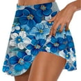 thumbnail image 1 of CLOISE Athletic Skorts for Women Red White and Blue Blue L Summer Trendy Casual Athletic Shorts For Running Tennis Golf Sport Sexy Comfy Lightweight Floral Print Workout Shorts, 1 of 5