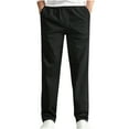 thumbnail image 1 of CLOISE Baggy Cargo Pants Men Big and Tall High Waist Trousers Drawstring Solid Bottoms Casual Clothes with Pockets, 1 of 6