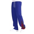 thumbnail image 1 of CLOISE Baggy Sweatpants Men Big and Tall with Pockets Straight Leg Solid Elastic Waist Drawstring Loose Trousers Blue M, 1 of 8