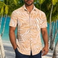 thumbnail image 1 of CLOISE Big and Tall Button down Shirts for Men Loose Short Sleeve Tops with Pockets Collared Casual Pullover Print Oversized Summer Blouses Orange, 1 of 6