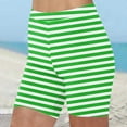 thumbnail image 1 of CLOISE Biker Shorts Women Green S Summer Trendy Casual Yoga Shorts Elastic High Waisted Butt Lifting Shapewear Comfy Running Athletic Striped Shorts, 1 of 2