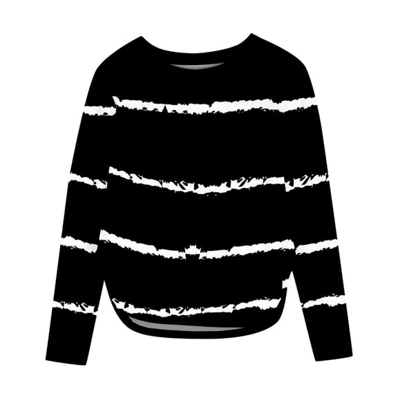 CLOISE Boys Girls Kids Tops Trendy Crew Neck Shirt Tunic Striped Long Sleeve Pullover Casual Fall Fashion Outfits Black