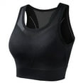 thumbnail image 1 of CLOISE Bralettes for Women with Support High Impact Lightly Lined Wireless Sports Bras Comfort High Support Seamless Bras Underarm Smoothing Push up Bras Full Coverage Everyday Bras Black XL, 1 of 2