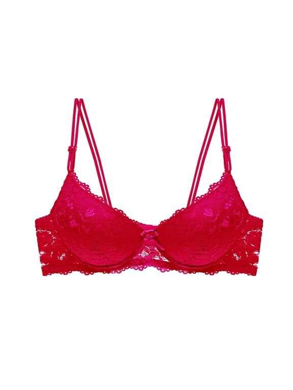 Bralettes for Women with Support Plus Size Bras Underwire Push up Stretch Cami Bras with Adjustable Straps Large Bust Bras with Support and Lift Sexy Lace Bras Everyday Bras Red XL