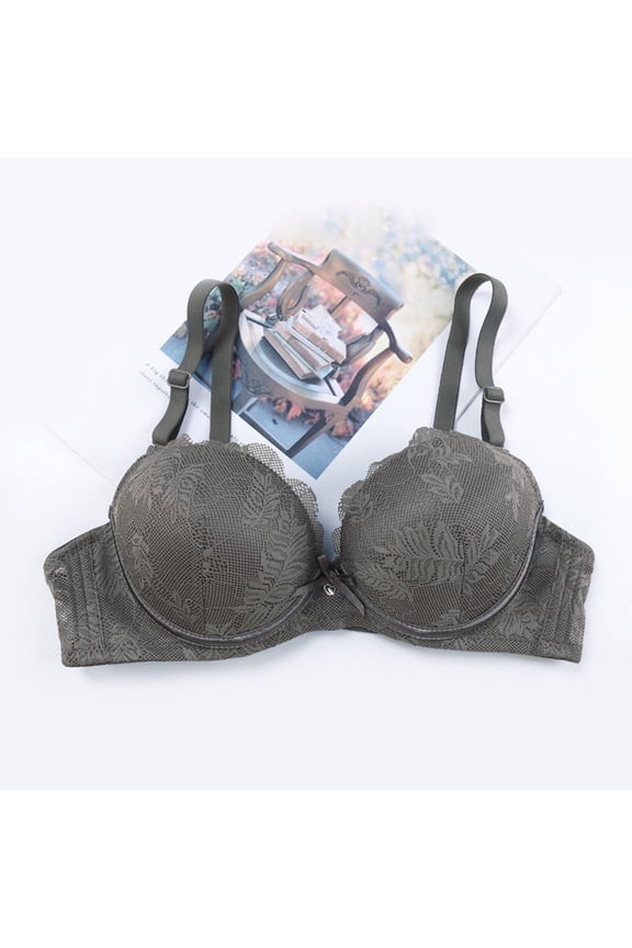 Bralettes for Women with Support Underwire Push up Stretch Cami Bras with Adjustable Straps Large Bust Bras with Support and Lift Lace Bras Everyday Bras Sleep Bras Army Green 34/75