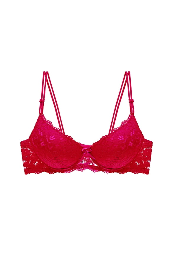 Bralettes for Women Working out Plus Size Bras Underwire Push up Stretch Cami Bras with Adjustable Straps Large Bust Bras with Support and Lift Lace Bras Everyday Bras Red L
