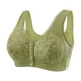 thumbnail image 1 of CLOISE Bras for Older Women Front Closure Plus Size No Underwire Full Coverage Cotton Daily Bras with Sagging Breasts S-6XL, 1 of 2
