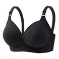 thumbnail image 1 of CLOISE Bras for Women No Underwire No Zipper Plus Size Push up Padded Lounge Bras Black XS-4XL, 1 of 3