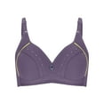 thumbnail image 1 of CLOISE Bras for Women No Underwire Push up Full Coverage Padded No Zipper Daily Bras with Sagging Breasts Purple 44-48, 1 of 8