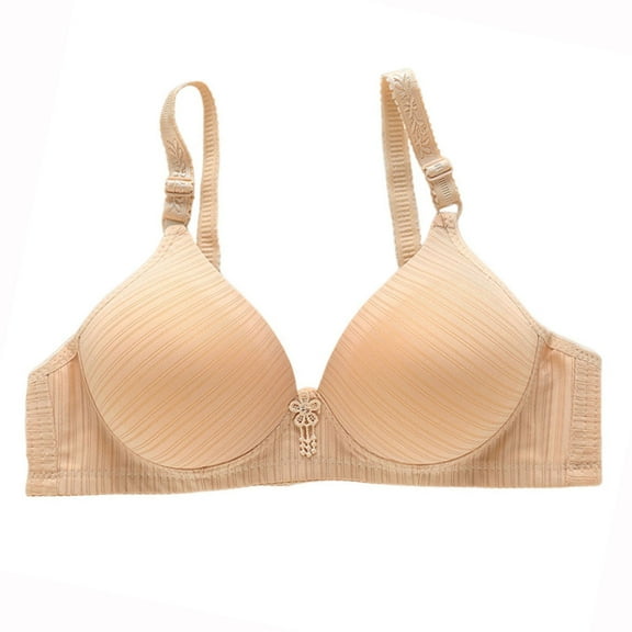 CLOISE Bras for Women No Underwire Push up Padded No Zipper Daily Bras Khaki 36-42