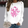 thumbnail image 1 of CLOISE Breast Cancer Sweatshirts for Women Breast Cancer Survivor Gifts Sweatshirt Butterfly Ribbon Pink Crew Neck Long Sleeve Tops Cancer Support Hoodie Casual Pullover Shirts in October Clothes, 1 of 4