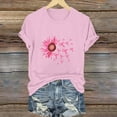thumbnail image 1 of CLOISE Cancer Shirts for Women Short Sleeve Crewneck Tee Shirts Daisy Ribbon Oversized Breast Cancer Fight Tops Cute Comfortable Tshirts Cancer Survivor Gifts Outfits Pink M, 1 of 4