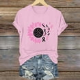 thumbnail image 1 of CLOISE Cancer Shirts for Women Short Sleeve Crewneck Tee Shirts Sunflower Ribbon Oversized Breast Cancer Support Tops Cute Comfortable Tshirts Cancer Awareness Outfits Pink M, 1 of 4