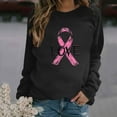 thumbnail image 1 of CLOISE Cancer Sweatshirt Women Breast Cancer Awareness Sweatshirt Love Ribbon Pink Crew Neck Long Sleeve Shirts Cancer Fight Blouses Comfy Pullover Tops in October Clothes Black XL, 1 of 4