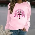 thumbnail image 1 of CLOISE Cancer Sweatshirt Women Breast Cancer Awareness Sweatshirt Ribbon Pink Crewneck Long Sleeve Shirts Cancer Fight Blouses Comfy Pullover Tops Fall Clothes Pink M, 1 of 4