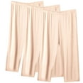 thumbnail image 1 of CLOISE Capris for Women 2 Pack Plus Size Workout Pants Pull On Stretch Capris Active Mid Rise Capris Pull On Capri Lounge Pants Comfy Loose Cropped Pants Beige, 1 of 2