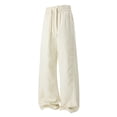 thumbnail image 1 of CLOISE Cargo Pants Men Baggy with Pockets Big and Tall Drawstring Mid Waist Straight Leg Long Pants Elastic Waist Solid Vacation Outfits Beige L, 1 of 7