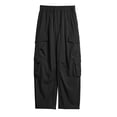thumbnail image 1 of CLOISE Cargo Pants for Men Big and Tall Trousers Drawstring Baggy Solid Bottoms Casual Clothes with Pockets, 1 of 4