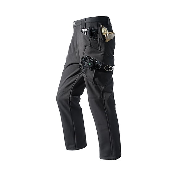 CLOISE Cargo Pants for Men with Pockets Big and Tall Trousers Zipper Baggy Solid Bottoms Waterproof Casual Clothes Black L