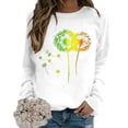 thumbnail image 1 of CLOISE Crewneck Sweatshirt Graphic for Women Long Raglan Sleeve Pullover Tops Shirts Loose Trendy Fall Clothes Outdoor White S, 1 of 3