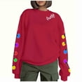 thumbnail image 1 of CLOISE Cute Sweatshirts for Women Christmas Plus Size Crew Neck Tops Graphic Long Sleeve Pullover Fleece Clothes, 1 of 8