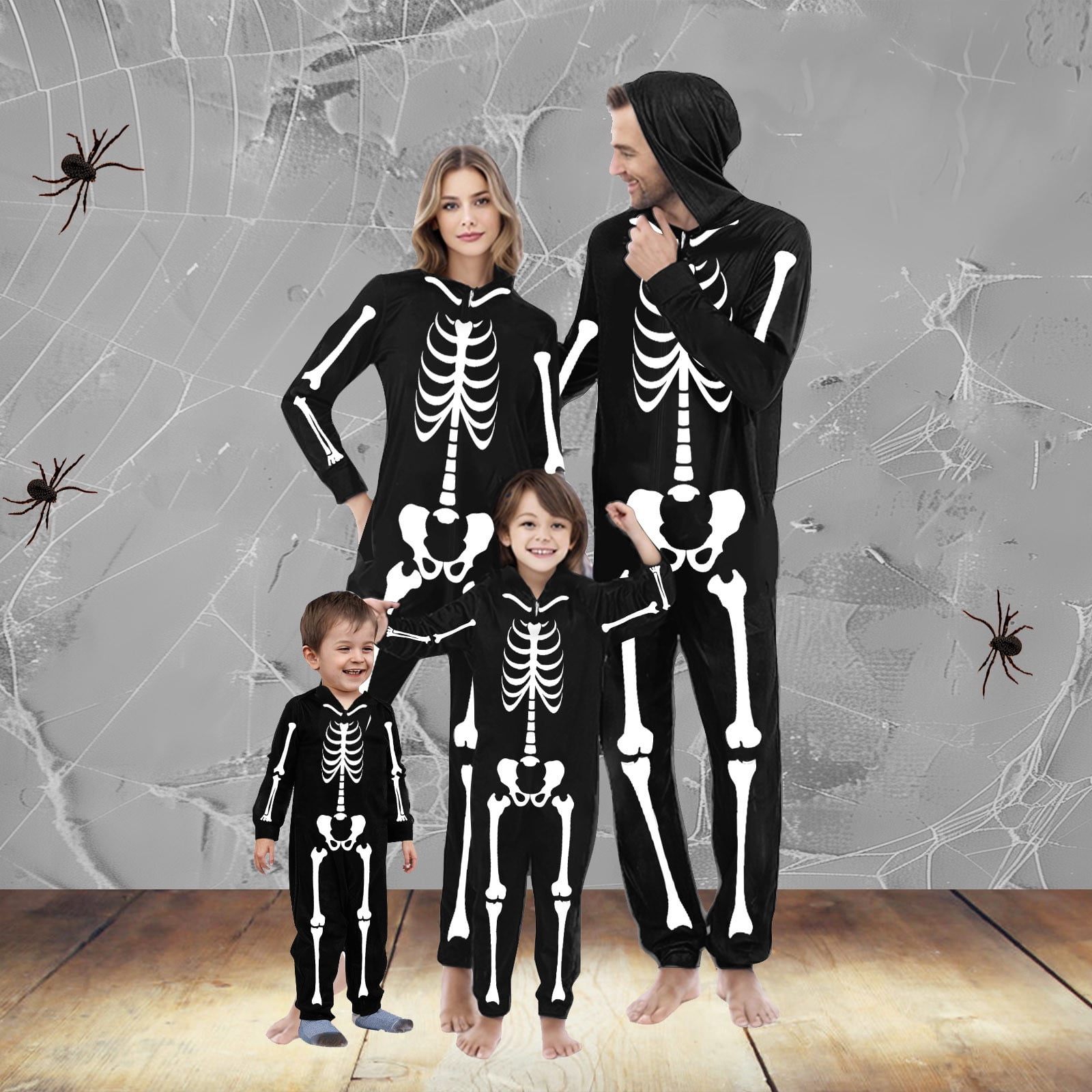 CLOISE Family Pajamas Matching Sets Halloween Skeleton One Piece CLOISE Family Pajamas Matching Sets Halloween Skeleton One Piece