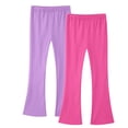 thumbnail image 1 of CLOISE Flared Leggings Boys Girls 2 Pack Elastic Waist Full Length Tights Stretchy Workout Pants Solid Seamless Yoga Bottoms, 1 of 7