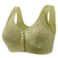 thumbnail image 1 of CLOISE Front Closure Bras for Women Plus Size No Underwire Full Coverage Everyday Bra with Sagging Breasts Green S-4XL, 1 of 6