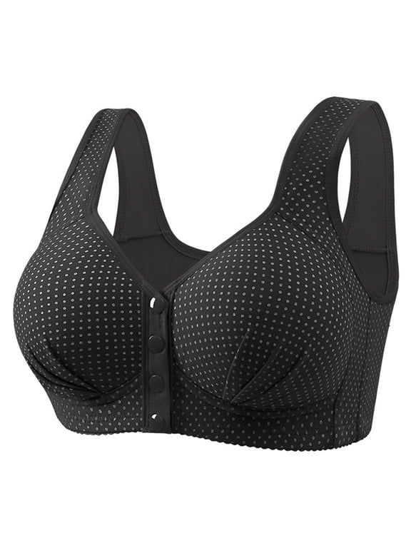Front Closure Bras for Women Plus Size No Underwire Full Coverage Lace Comfortable Bras with Sagging Breasts S-5XL