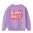 thumbnail image 1 of CLOISE Girls Sweatshirts Boys Youth Purple Long Sleeve Crew Neck Tops Print Outfits Fall Winter Clothes 8T, 1 of 7