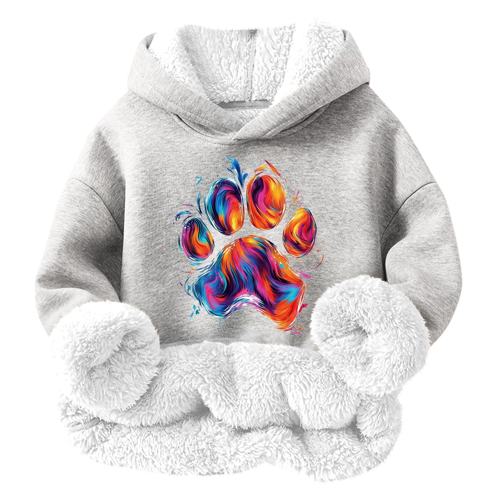 CLOISE Gray Girls Hoodie Boys Toddler Long Sleeve Hooded Sweatshirt ...