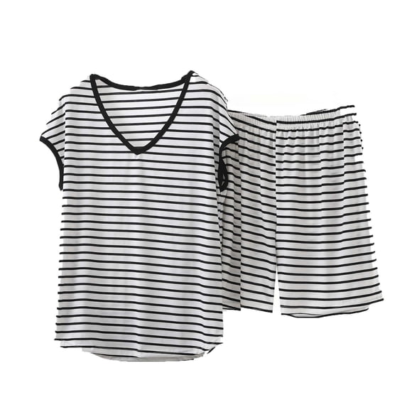 CLOISE Gym Sets Clothes for Women Plus Size 2 Piece Striped Outfits Lounge Sets Sleeveless Tank Tops Shorts Matching Summer Clothes