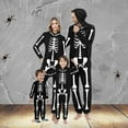 thumbnail image 1 of CLOISE Halloween Pajamas Skeleton One-Piece Sleepwear Hooded Zip up Jumpsuit Funny Outfits, 1 of 5