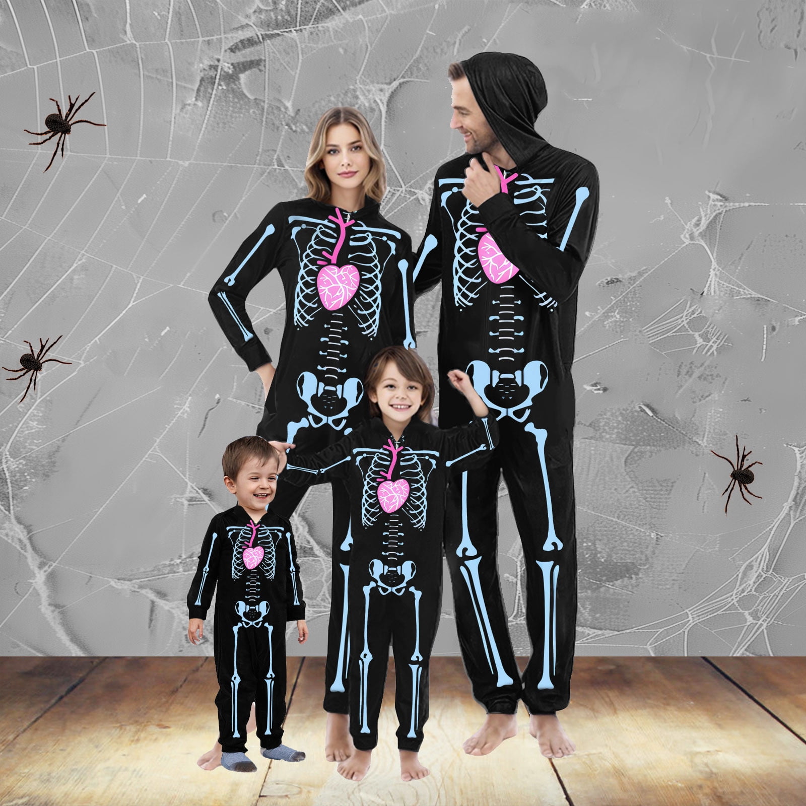 2 Piece Unisex Skeleton Pajamas main image 1