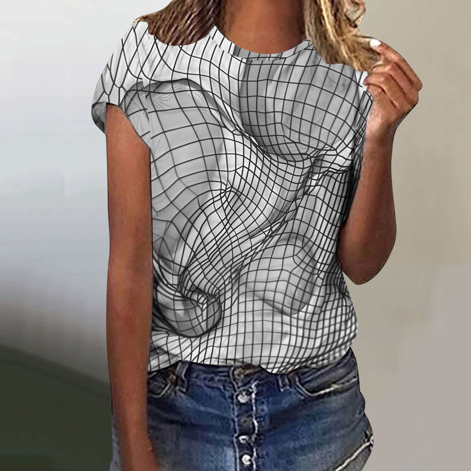 Halloween Shirt For Women - Cute Ghost Graphic Tee, Casual Short Sleeve Fall T-Shirt, Spooky Season Tops