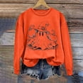 thumbnail image 1 of CLOISE Halloween Sweatshirts for Women Funny Ghost Graphic Pullover Sweatshirts Fall Long Sleeve Crewneck Hoodies Shirts Comfy Blouses Holiday Party Clothes Orange M Trick, 1 of 5