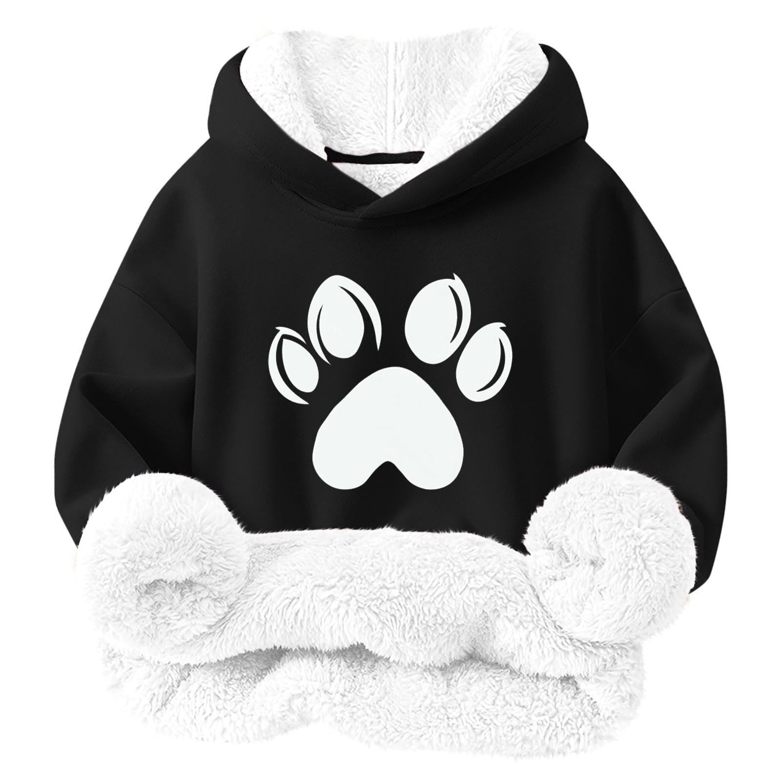 CLOISE Hoodies for Girls Kids Boys Toddler Black Long Sleeve Hooded ...
