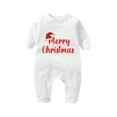 thumbnail image 1 of CLOISE Infant One Piece Romper Christmas Cotton Button Long Sleeve Bodysuit White 3-18 Months, 1 of 3