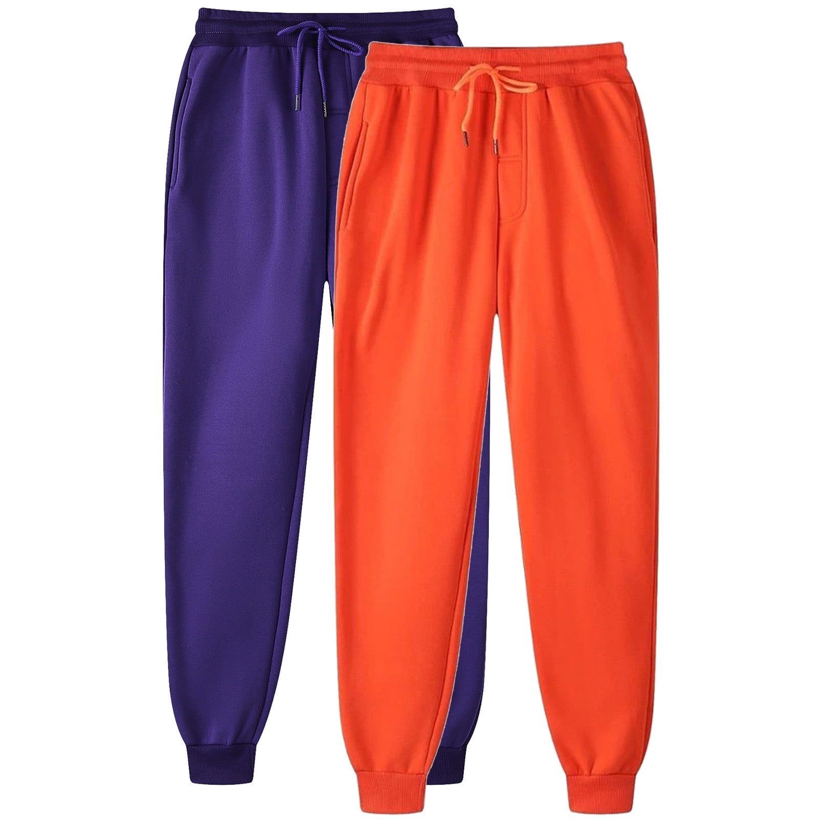 Men's Plus Size Elastic Waist Joggers with Pockets