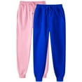 thumbnail image 1 of CLOISE Jogger Sweatpants Women 2 Pack Baggy Joggers Casual Petite Low Rise Elastic Bottom Pants Blue Y2k Elastic Waist Drawstring Solid Sweatpants with Pockets Trendy Classic Long Trousers 2XL, 1 of 2