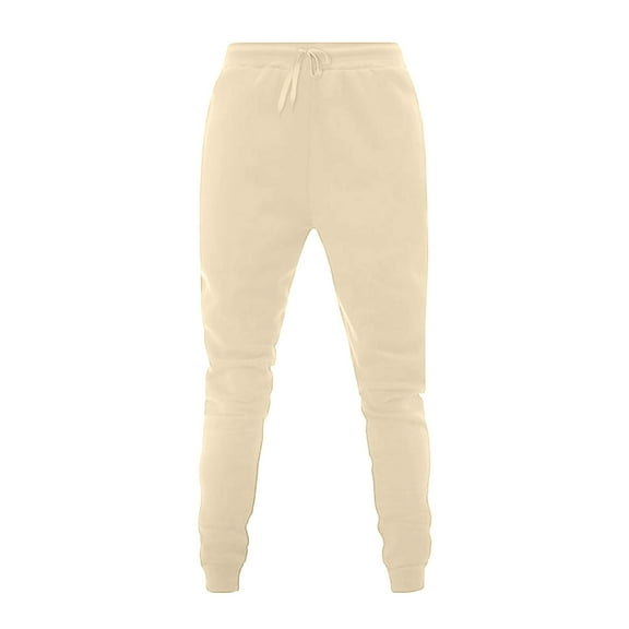 CLOISE Jogger Sweatpants Women Slim Joggers Comfy Pull on Low Rise Elastic Bottom Trousers Beige Athletic Elastic Waist Drawstring Solid Sweatpants Trendy Everyday Long Sweatpants XL