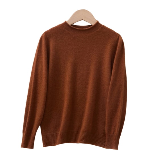 CLOISE Kids Boys Girls Sweaters Pullover Long Sleeve Knit High Neck Soft Warm Solid Color Cuffed Sleeve Tops Fall Winter Slim Clothes Khaki 12-13T