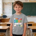 thumbnail image 1 of CLOISE Kids Girls Boys Short Sleeve T Shirts 100 Day of School Tops Crewneck Holiday Pullover Graphic Summer Blouses Gray, 1 of 8