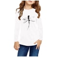thumbnail image 1 of CLOISE Kids Shirts Long Sleeve Boys Girls Youth White Crew Neck Tops Butterfly Casual Fashion Fall Winter Clothes 7T, 1 of 5