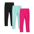 thumbnail image 1 of CLOISE Leggings for Boys Girls 3 Pack Full Length Tights Stretchy Skinny Yoga Pants Solid Seamless Workout Bottoms, 1 of 7