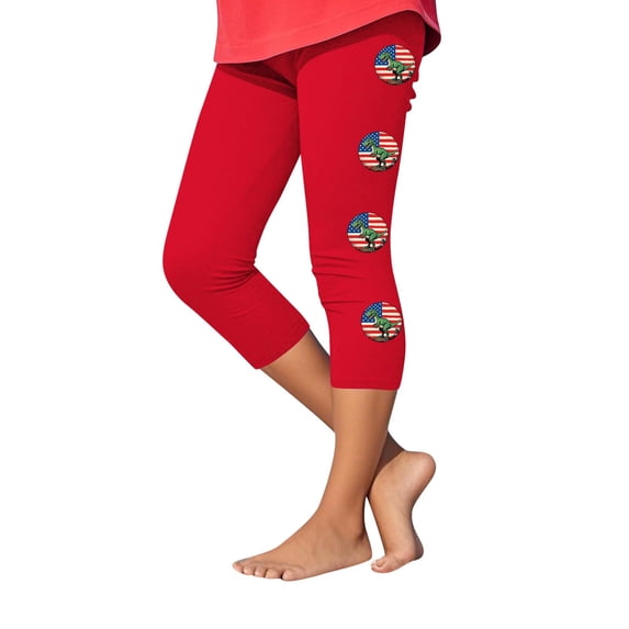 CLOISE Leggings for Boys Girls Elastic Waist Capri Tights Stretchy Skinny Yoga Pants Print Seamless High Waist Workout Bottoms
