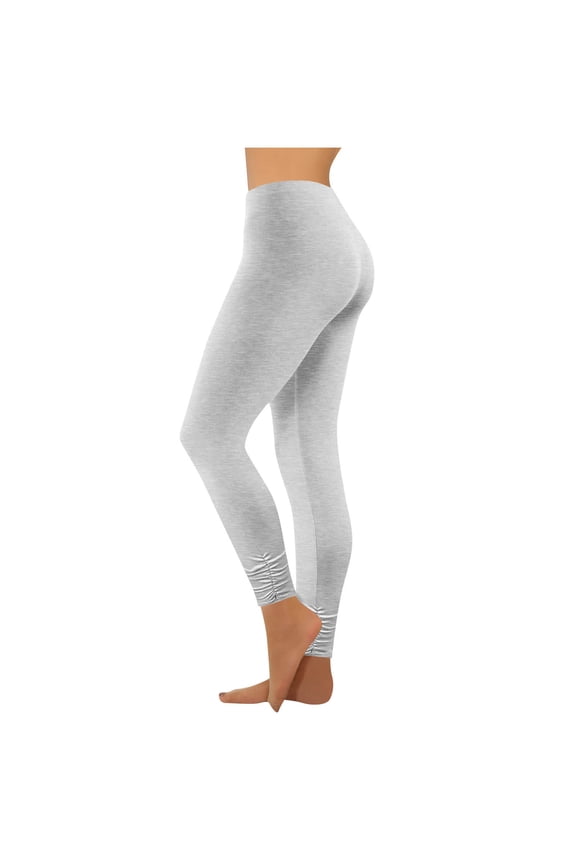 Leggings for Women Plus Size Tights Stretchy Skinny Yoga Pants Solid Butt Lifting Seamless High Waist Workout Bottoms